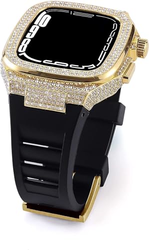 SNHHNSW Luxus Diamond Face Watch Cover Gummi -Uhr -Gurt von SNHHNSW