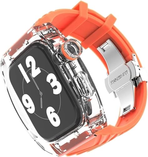 SNHHNSW Luxus transparentes Gummi -Uhren -Armband mit Schmetterlingsklaspe Ultra 8 7 6 4 4 Sealies Accessoires Repace 44 mm 45 mm von SNHHNSW