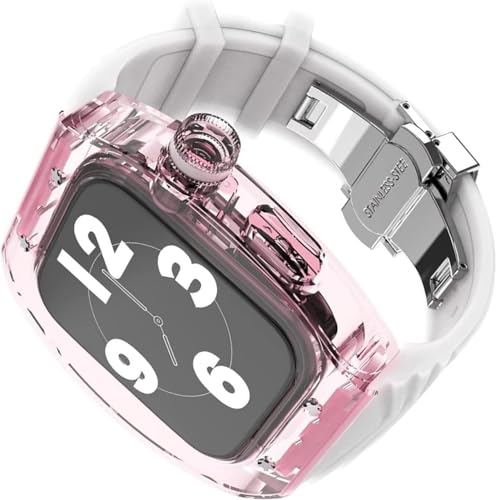 SNHHNSW Luxus transparentes Gummi -Uhren -Armband mit Schmetterlingsklaspe Ultra 8 7 6 4 4 Sealies Accessoires Repace 44 mm 45 mm von SNHHNSW