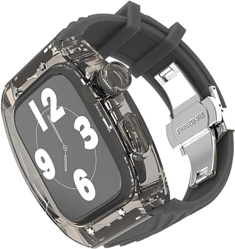 SNHHNSW Luxus transparentes Gummi -Uhren -Armband mit Schmetterlingsklaspe Ultra 8 7 6 4 4 Sealies Accessoires Repace 44 mm 45 mm von SNHHNSW