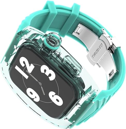 SNHHNSW Luxus transparentes Gummi -Uhren -Armband mit Schmetterlingsklaspe Ultra 8 7 6 4 4 Sealies Accessoires Repace 44 mm 45 mm von SNHHNSW