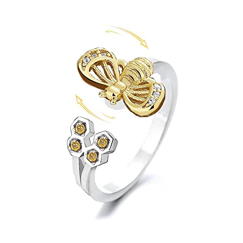 SNHHNSW Nette Biene Zappel -Spinner Ringe für Frauen Angst drehen von SNHHNSW