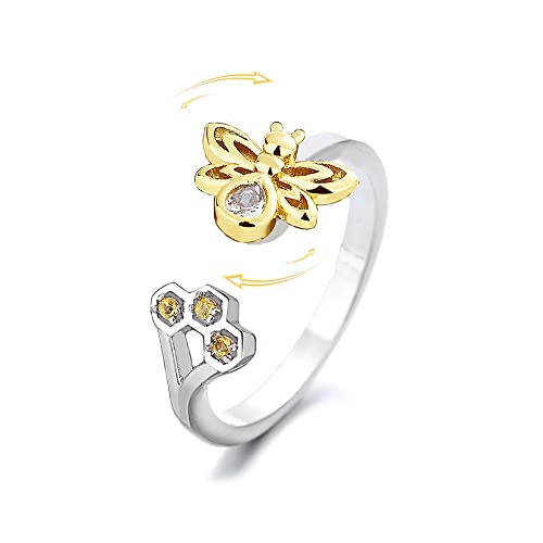 SNHHNSW Nette Biene Zappel -Spinner Ringe für Frauen Angst drehen von SNHHNSW