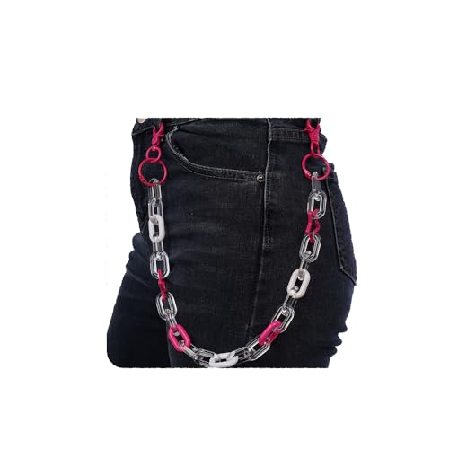 SNHHNSW Nette bunte Acrylhosenkette - Jeans Link Star Circle Ring Taschenhose Brieftasche Kette für Männer und Frauen von SNHHNSW