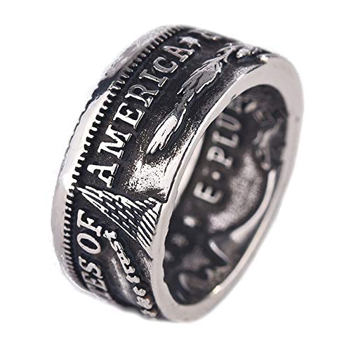 SNHHNSW Patriotische United States National Signet Ringe für Männer Frauen Gothic Statement Fingerband Vintage Middle Ring Punk Geburtstag zum 4. Unabhängigkeitstag Gedenkfeier Gunst für Papa Ehemann von SNHHNSW