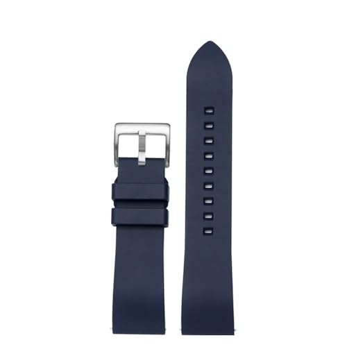 SNHHNSW Premium-Qualitäts-Fluor-Gummi-Uhren-Gurt 20 mm 22 mm Armband Schnellsuhren für Wasser (schwarze Silberschnalle, 20 mm) von SNHHNSW