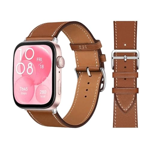 SNHHNSW Retro -Loop für Uhr Fit 3 Riemen Italienische Kuhlatten -Lederarmband Armband Schnelle Ersatzgürtel Correa Watchbänder für Fit 3 Fit 2 Uhrenband von SNHHNSW