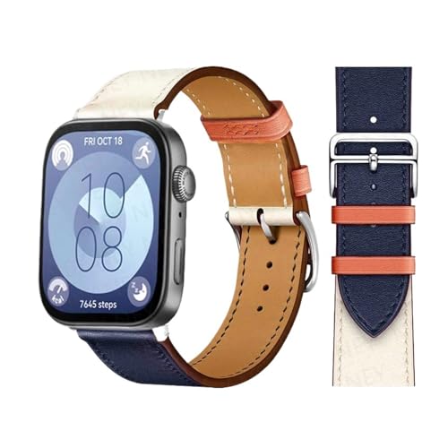 SNHHNSW Retro -Loop für Uhr Fit 3 Riemen Italienische Kuhlatten -Lederarmband Armband Schnelle Ersatzgürtel Correa Watchbänder für Fit 3 Fit 2 Uhrenband von SNHHNSW