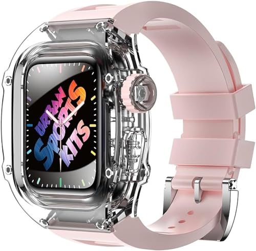 SNHHNSW Transparent Glacier Watch Hülle Silikon Uhrengurt Urban Sport Mod Kit , für Serie Ultra 8 49mm 7 6 5 4 Se 44mm 45 mm Gummi -Uhren -Band Ersetzen SNHHNSW Transparent Glacier Watch Hülle Silikon Uhrengurt Urban Sport Mod Kit , für Serie Ultra 8 49mm 7 6 5 4 Se 44mm 45 mm Gummi -Uhren -Band Ersetzen von SNHHNSW