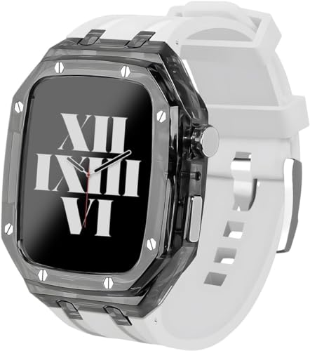 SNHHNSW Transparentes Gummi -Uhren -Armband, 44 mm 45 mm, transparentes Watch -Armband -Kit, IWatch -Serie 9/8/7/5/4/ von SNHHNSW