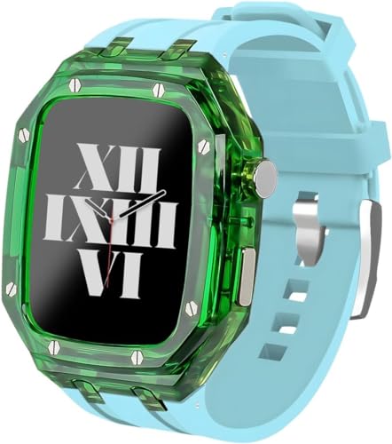 SNHHNSW Transparentes Gummi -Uhren -Armband, 44 mm 45 mm, transparentes Watch -Armband -Kit, IWatch -Serie 9/8/7/5/4/ von SNHHNSW