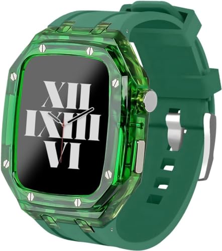 SNHHNSW Transparentes Gummi -Uhren -Armband, 44 mm 45 mm, transparentes Watch -Armband -Kit, IWatch -Serie 9/8/7/5/4/ von SNHHNSW