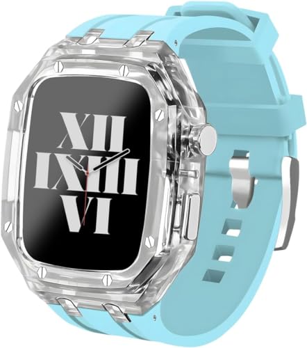 SNHHNSW Transparentes Gummi -Uhren -Armband, 44 mm 45 mm, transparentes Watch -Armband -Kit, IWatch -Serie 9/8/7/5/4/ von SNHHNSW