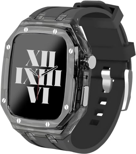 SNHHNSW Transparentes Gummi -Uhren -Armband, 44 mm 45 mm, transparentes Watch -Armband -Kit, IWatch -Serie 9/8/7/5/4/ von SNHHNSW