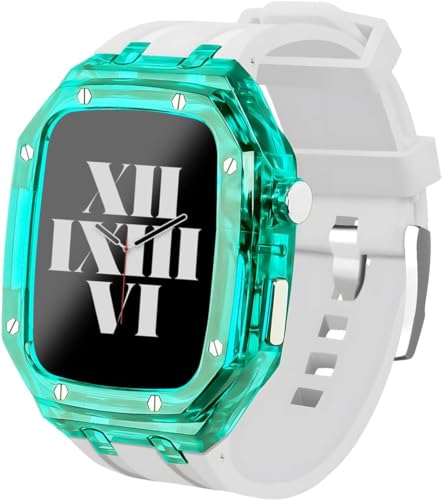 SNHHNSW Transparentes Gummi -Uhren -Armband, 44 mm 45 mm, transparentes Watch -Armband -Kit, IWatch -Serie 9/8/7/5/4/ von SNHHNSW