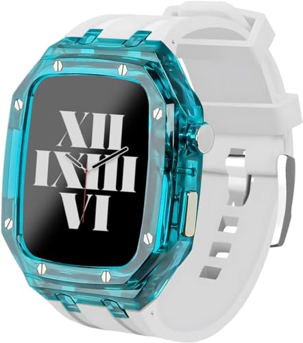 SNHHNSW Transparentes Gummi -Uhren -Armband, 44 mm 45 mm, transparentes Watch -Armband -Kit, IWatch -Serie 9/8/7/5/4/ von SNHHNSW