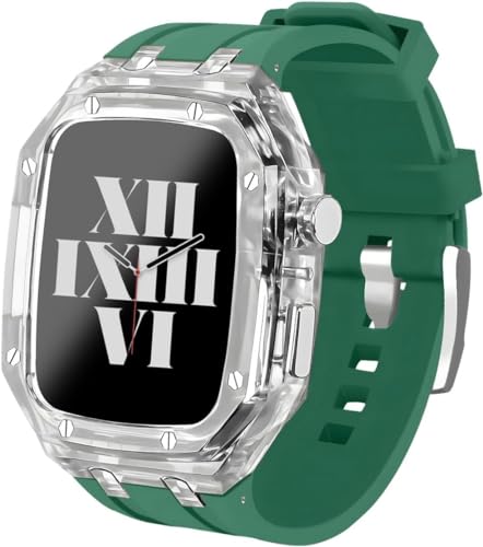 SNHHNSW Transparentes Gummi -Uhren -Armband, 44 mm 45 mm, transparentes Watch -Armband -Kit, IWatch -Serie 9/8/7/5/4/ von SNHHNSW