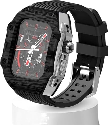 SNHHNSW Ultra 49 mm Fluor Gummi -Uhrengurt Carbonfaser -Uhren -Carbon -Modifikation Kit , für 8 7 6 5 4 Se 45mm 44mm Serie Austauschabdeckungsgurt SNHHNSW Ultra 49 mm Fluor Gummi -Uhrengurt Carbonfaser -Uhren -Carbon -Modifikation Kit , für 8 7 6 5 4 Se 45mm 44mm Serie Austauschabdeckungsgurt von SNHHNSW