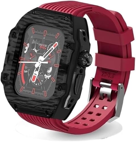 SNHHNSW Ultra 49 mm Fluor Gummi -Uhrengurt Carbonfaser -Uhren -Carbon -Modifikation Kit , für 8 7 6 5 4 Se 45mm 44mm Serie Austauschabdeckungsgurt SNHHNSW Ultra 49 mm Fluor Gummi -Uhrengurt Carbonfaser -Uhren -Carbon -Modifikation Kit , für 8 7 6 5 4 Se 45mm 44mm Serie Austauschabdeckungsgurt von SNHHNSW