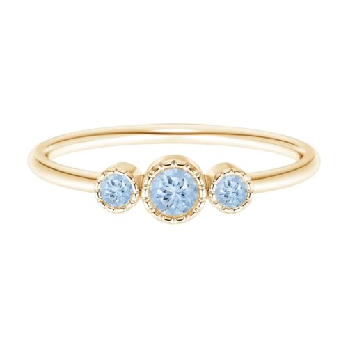 SNHHNSW Verlobungsring für Frauen, personalisierter blauer Sapphire/Ruby/Opal/Ruby/Amethyst/Peridot/Blue Topaz 10K 14K Frauen Ehering von SNHHNSW