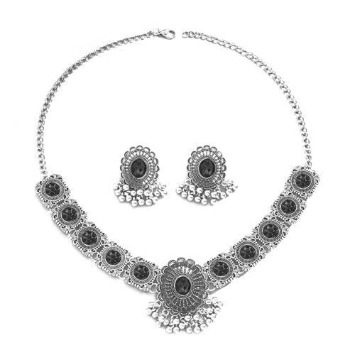 SNHHNSW Vintage österreichischer Kristall Kundan Halskette Ohrringe Schmuck Set für Frauen Braut Indianer traditioneller Bollywood -Statement Choker Punk Pendel Halsketten Bolzen Quasten baumeln für SNHHNSW Vintage österreichischer Kristall Kundan Halskette Ohrringe Schmuck Set für Frauen Braut Indianer traditioneller Bollywood -Statement Choker Punk Pendel Halsketten Bolzen Quasten baumeln für von SNHHNSW