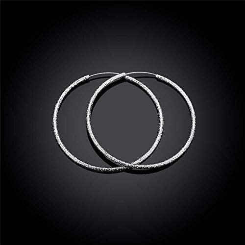 Scrub Matte Round Circle 50 mm große Hoop -Ohrringe für Frauen Schmuck von SNHHNSW