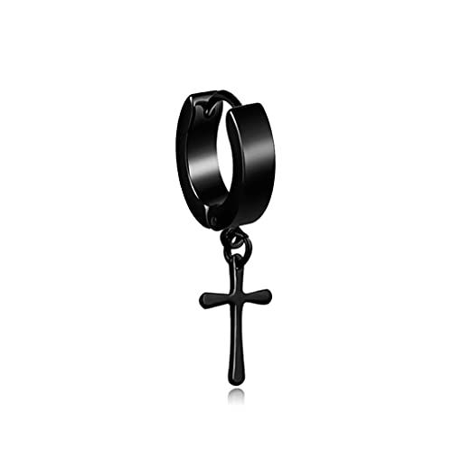 Stahlkreuz Anhänger Hoop Dangle Ohrringe Fashion Punk Style Persönlichkeit Ohrschmuck-1 Stück Stahlkreuz Anhänger Hoop Dangle Ohrringe Fashion Punk Style Persönlichkeit Ohrschmuck-1 Stück von SNHHNSW