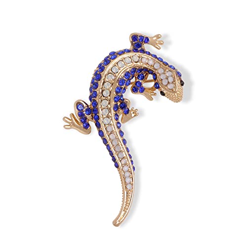 Strassstone Gecko Echsenbrosche Stecknadel für Frauen Mädchen Mode Kristall Tierbrosches Lappelstifte süße Dress Accessoires Urlaub Geburtstagsthema Party Schmuck Unisex Geschenk Souvenir von SNHHNSW