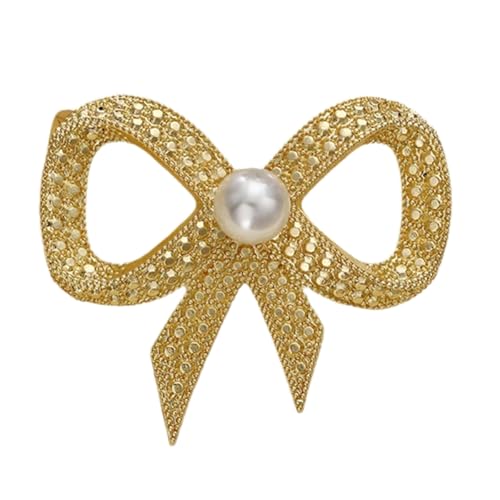 Zögere Bogenseide Schal Ringe Klammern für Frauen Legierungsschale Pearl Bowknot Krawatten Hemd Clip Claps Chic Taille Schnalle Dress Accessoires für Kleidung von SNHHNSW