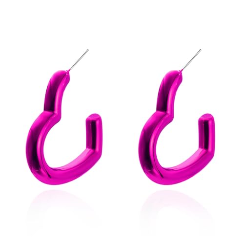 Zögerlich herzförmige offene ohrring minimalistische Charme für Frauen Knorpel Tragus hypoallergen einzigartig personalisierte Huggie Hoop Piercing Stud Halloween Weihnachten Schmuck Geschenk BFF von SNHHNSW