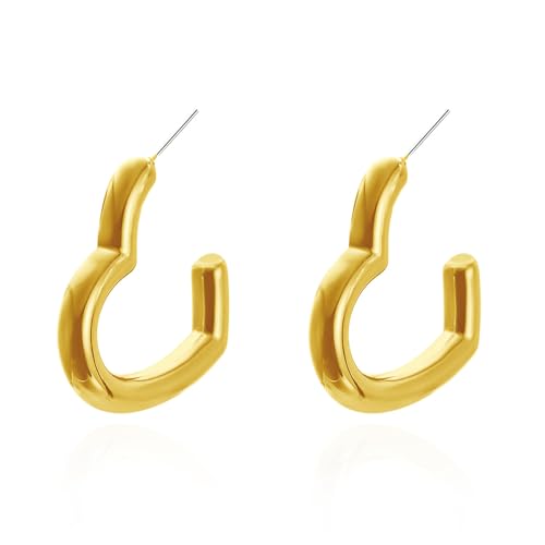 Zögerlich herzförmige offene ohrring minimalistische Charme für Frauen Knorpel Tragus hypoallergen einzigartig personalisierte Huggie Hoop Piercing Stud Halloween Weihnachten Schmuck Geschenk BFF von SNHHNSW
