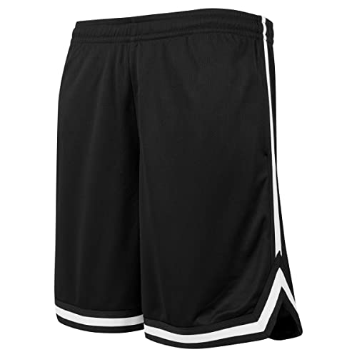 SNICE - White Stripes Mesh Shorts mit 2 Taschen - Größen S - 2XL (as3, Alpha, s, Regular, Regular) von SNICE