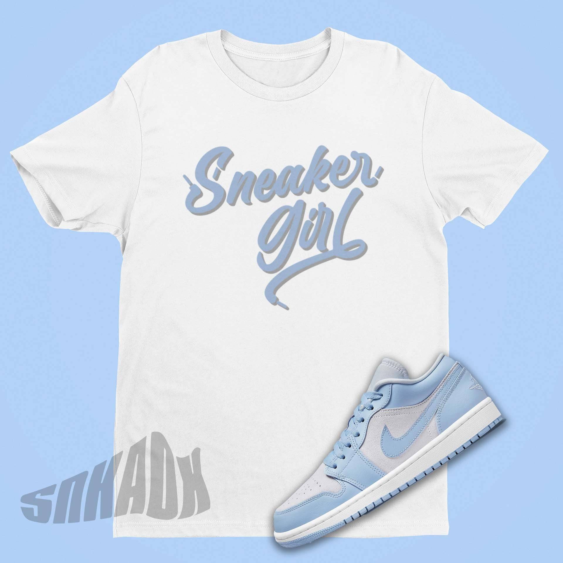 Sneaker Girl Shirt To Match Air Jordan 1 Football Grey Aluminium - Retro 1S Passendes Für Frauen von SNKADX