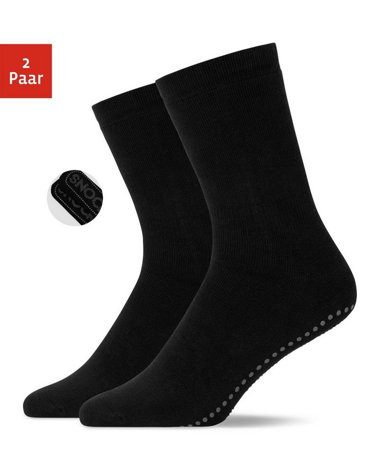 SNOCKS ABS-Socken Anti-Rutsch Socken Damen & Herren (2-Paar) aus Bio-Baumwolle, Anti-Rutsch-Noppen in süßem Design von SNOCKS