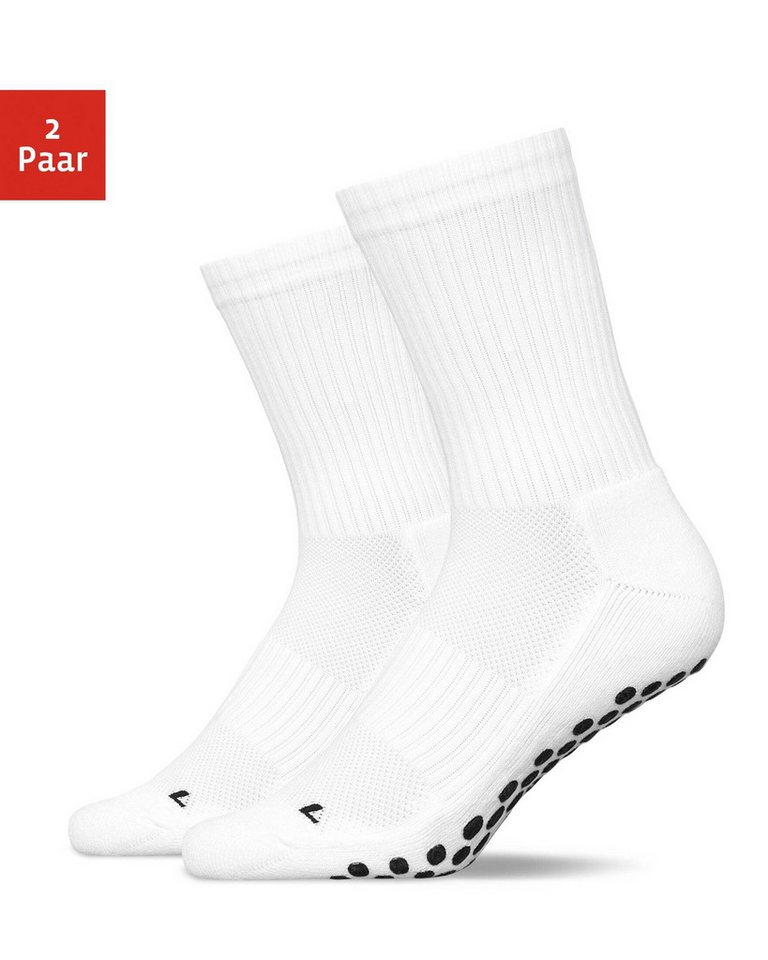 SNOCKS ABS-Socken Fußball Socken mit ABS für Damen & Herren (2-Paar) blasenfrei, atmungsaktiv & schweißableitend von SNOCKS