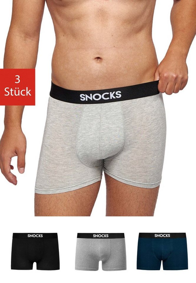 SNOCKS Boxershorts Enge Pants Herren Unterhose (3-St) aus 95% Lenzing Modal, besonders weich und angenehm auf der Haut von SNOCKS
