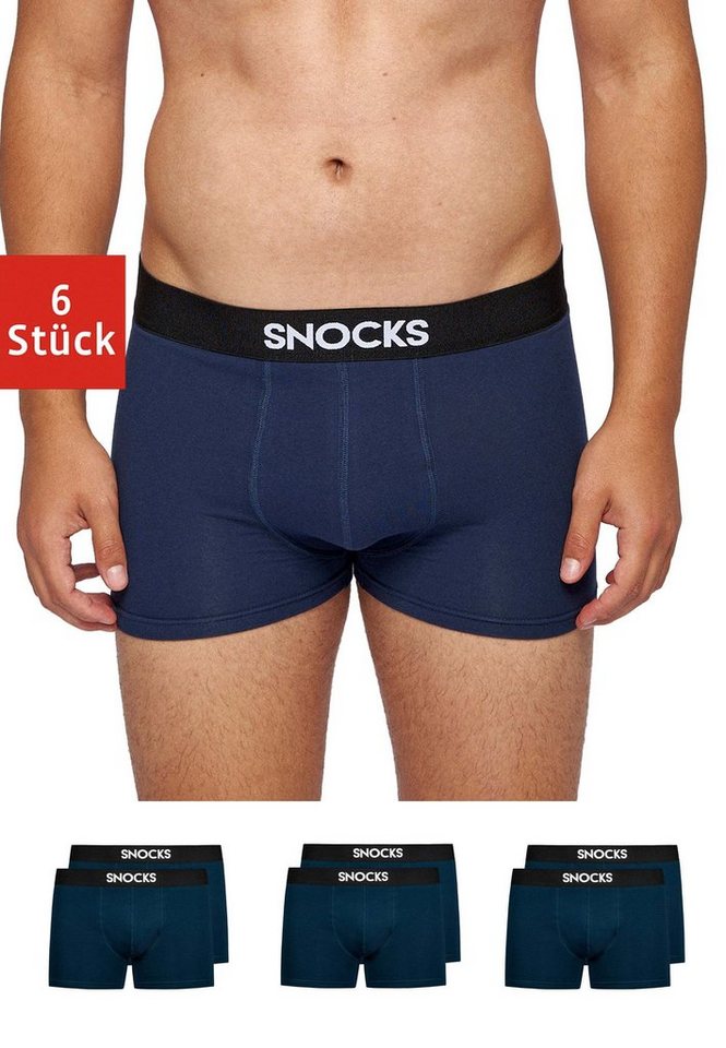 SNOCKS Boxershorts Enge Pants Herren Unterhose (6-St) aus Bio-Baumwolle, ohne kratzenden Zettel von SNOCKS