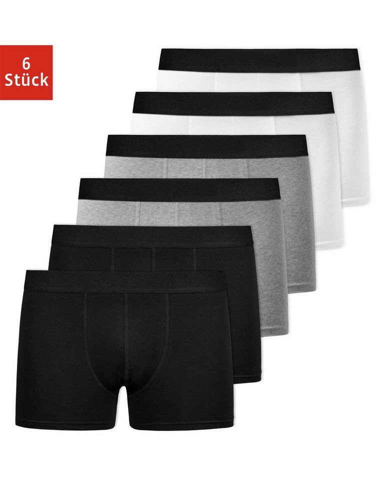 SNOCKS Boxershorts Enge Pants Herren Unterhose ohne Logo (6-St) aus Bio-Baumwolle, ohne kratzenden Zettel von SNOCKS