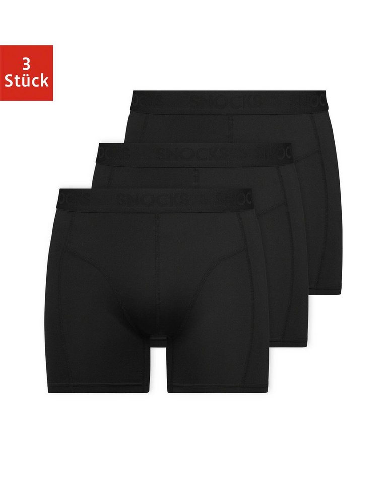 SNOCKS Boxershorts Performance Boxershorts (3-St) mit Mesheinsatz im Schritt von SNOCKS