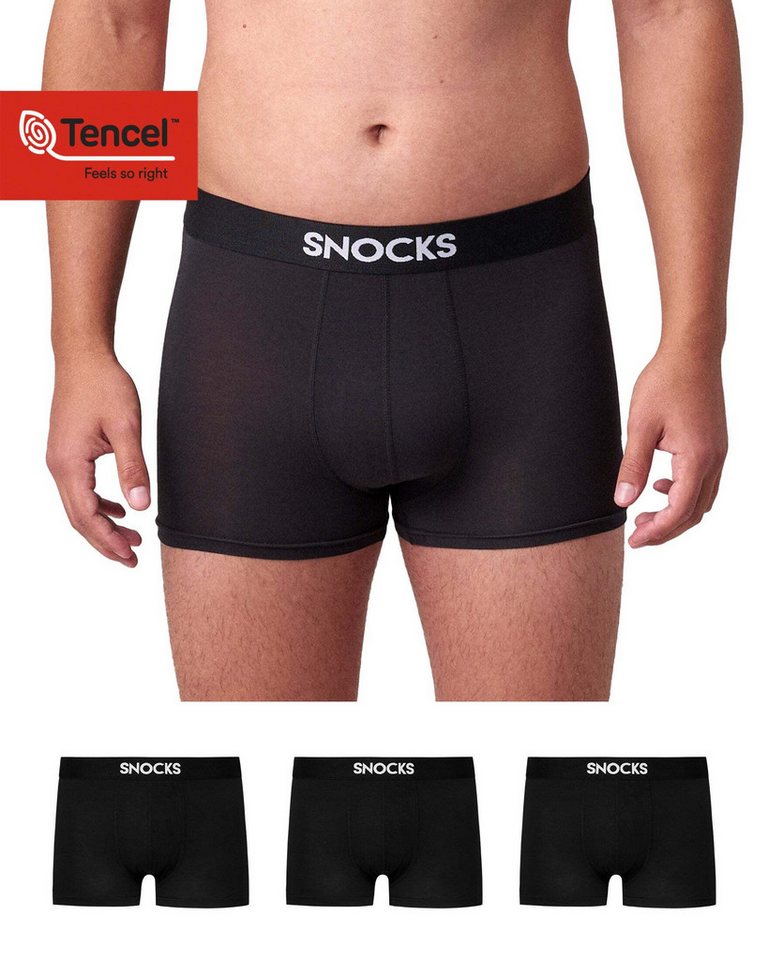 SNOCKS Boxershorts aus Modal (TENCEL) Enge Herren Unterhose (3-St) besonders weich und angenehm auf der Haut von SNOCKS