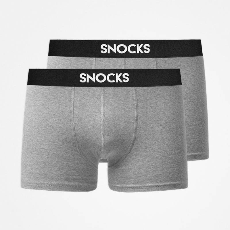 SNOCKS - Boxershorts mit Logo grey - Gr. - M von SNOCKS