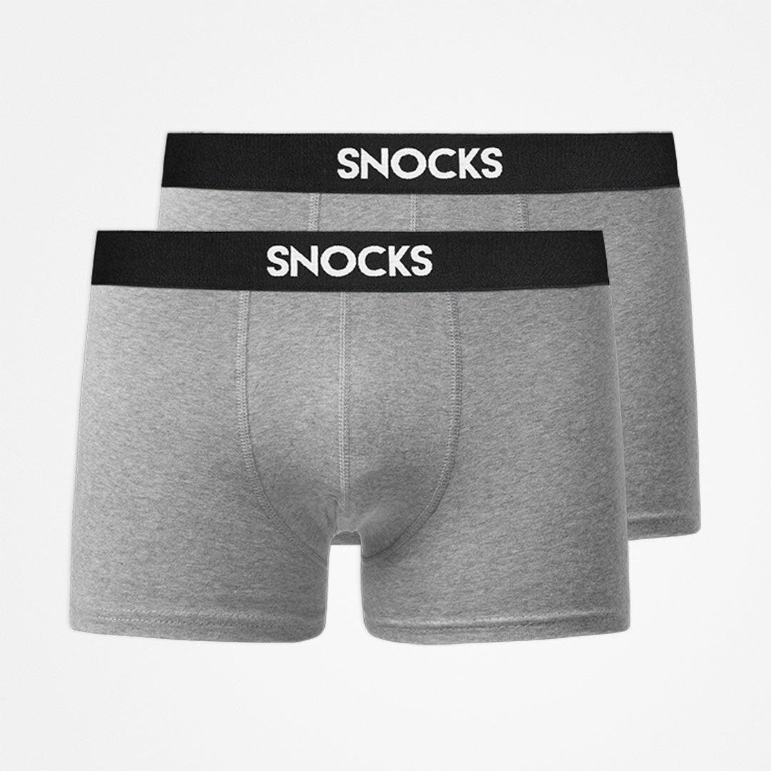 SNOCKS - Boxershorts mit Logo grey - Gr. - S von SNOCKS