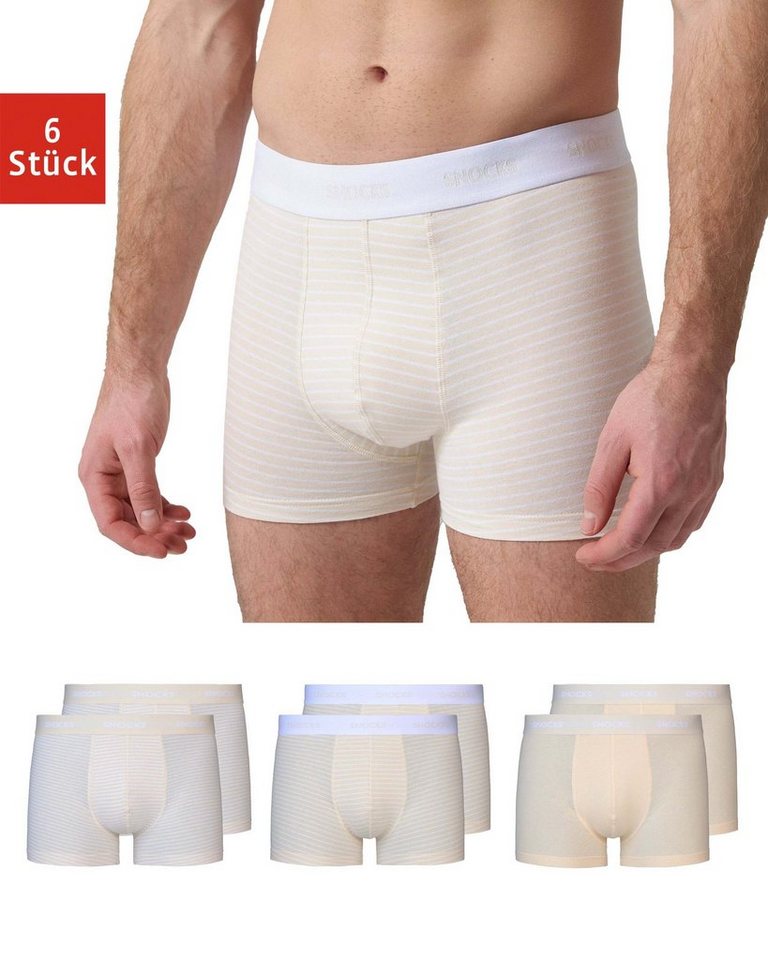 SNOCKS Boxershorts Enge Pants Herren Unterhose mit Print (6-St) aus Bio-Baumwolle, ohne kratzenden Zettel von SNOCKS