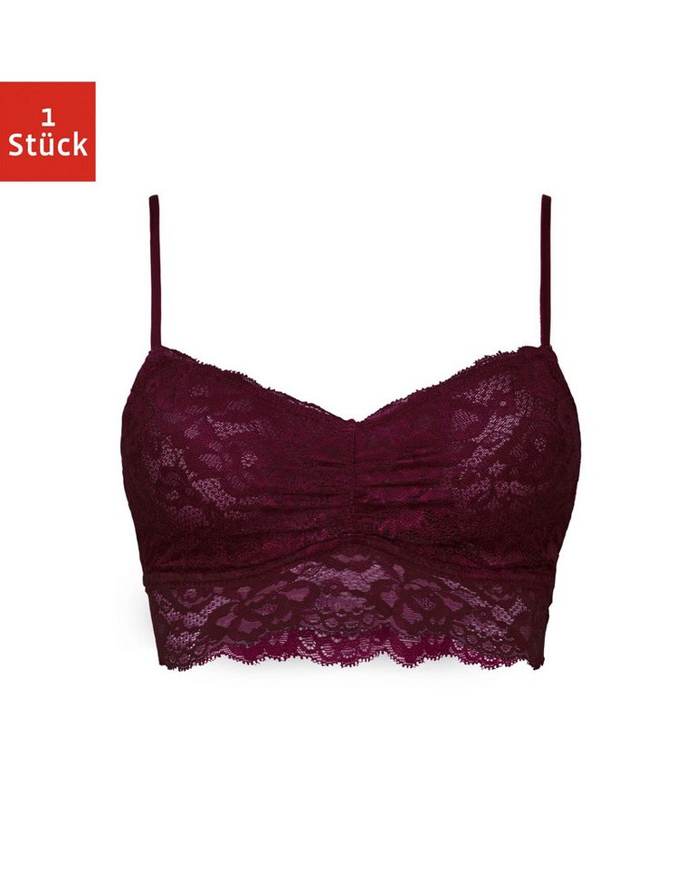 SNOCKS Bustier Spitzen-BH Damen (1-tlg) Soft Bustier ohne Bügel aus Spitze, Dessous von SNOCKS