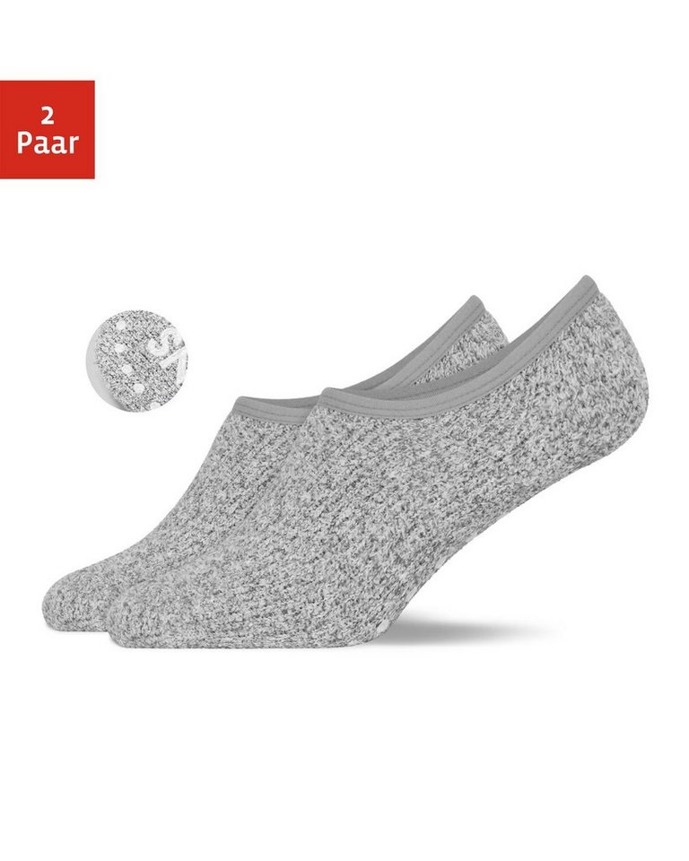 SNOCKS Füßlinge Fluffy Invisible Socks Sneaker Socken Damen Herren (2-Paar) Anti-Rutsch-Socken, kuschelig weich für den Winter von SNOCKS