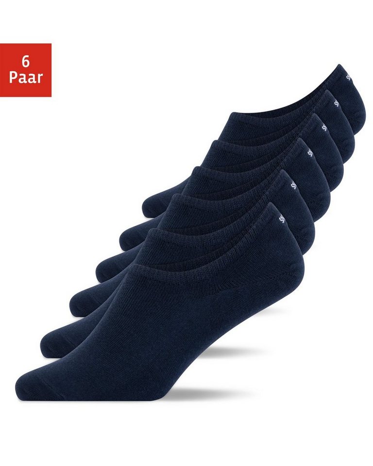 SNOCKS Füßlinge Invisible Socks Sneaker Socken Damen & Herren (6-Paar) aus Bio-Baumwolle, mit Anti-Rutsch-Pad und unsichtbar in den Schuhen von SNOCKS