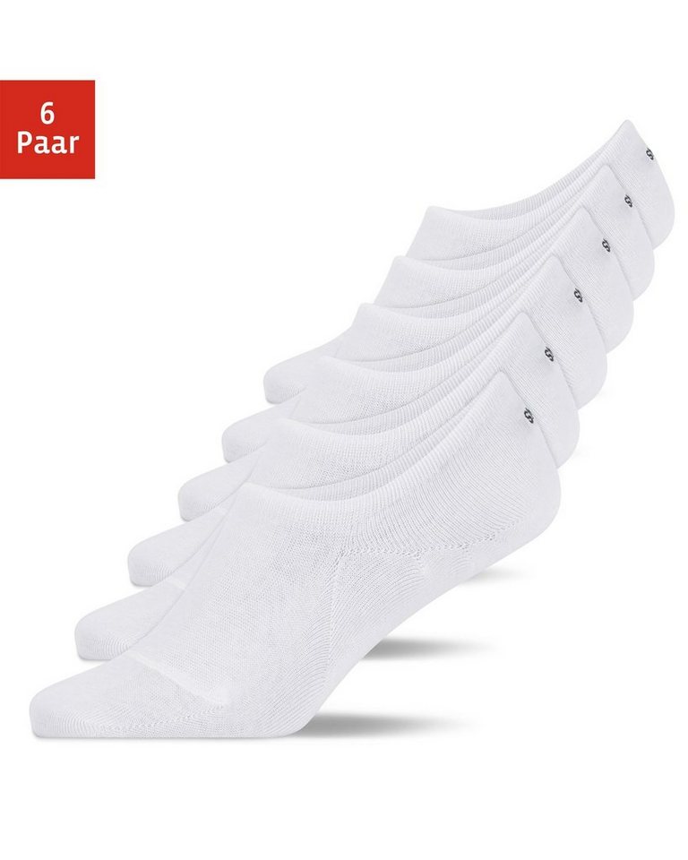 SNOCKS Füßlinge Invisible Socks Sneaker Socken Damen & Herren (6-Paar) aus Bio-Baumwolle, mit Anti-Rutsch-Pad und unsichtbar in den Schuhen von SNOCKS