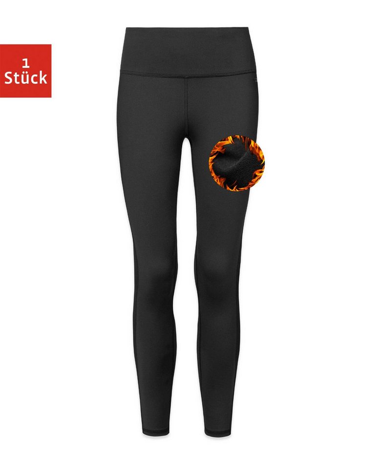 SNOCKS Highwaist Leggings Thermoleggings Damen (1-tlg) von innen gepeached und mit praktischem Schlüsselfach von SNOCKS