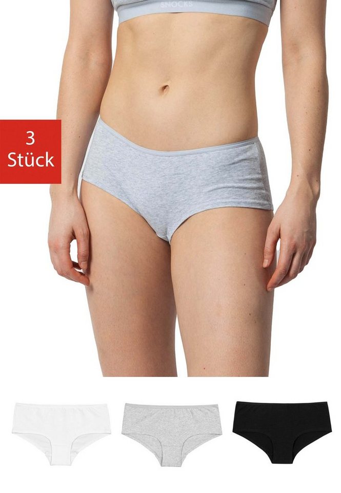 SNOCKS Hipster Panties Damen Unterhose (3-St) aus Bio-Baumwolle für ein bequemes Tragegefühl von SNOCKS