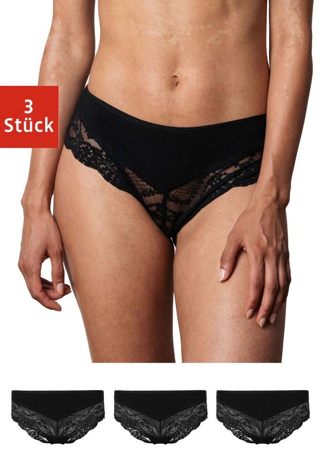 SNOCKS Hipster Panties Damen Unterhose (3-St) mit Spitze, bequem und elegant von SNOCKS